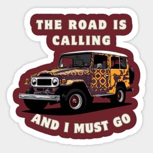 Land Cruiser - The road is calling, and I must go. Sticker